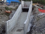 Terrigoli Sud -Scivolo completato con pareti e locale turbina